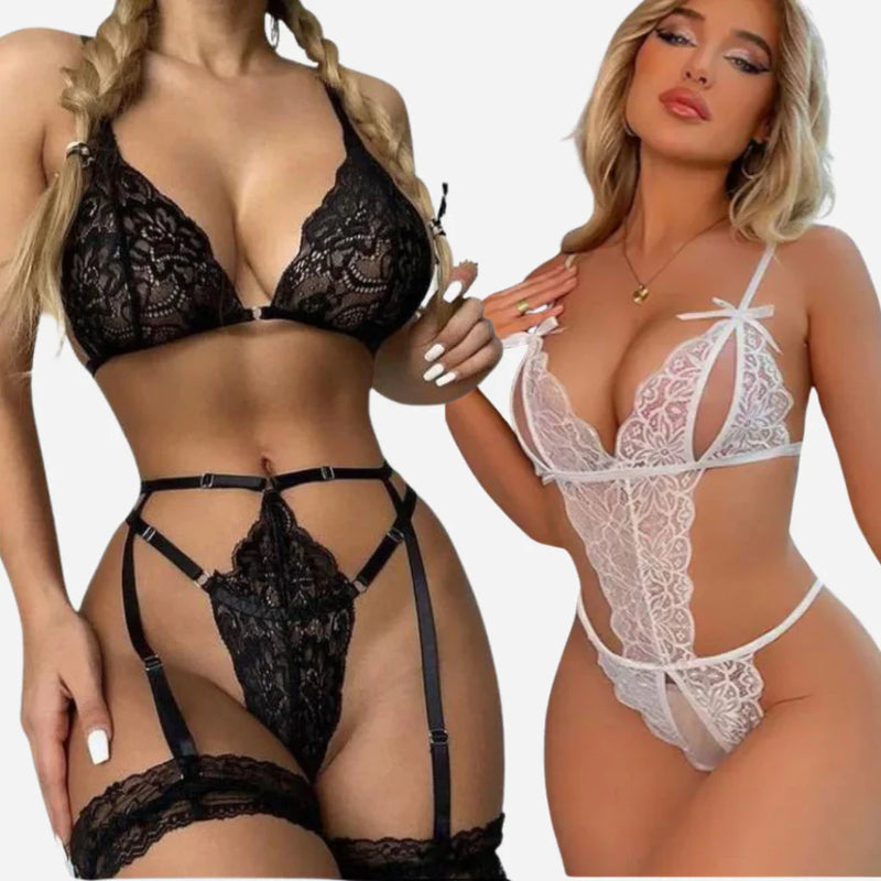 Kit 2 Lingerie Sexy Fio Dental Body